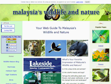 Tablet Screenshot of malaysia-wildlife-and-nature.com